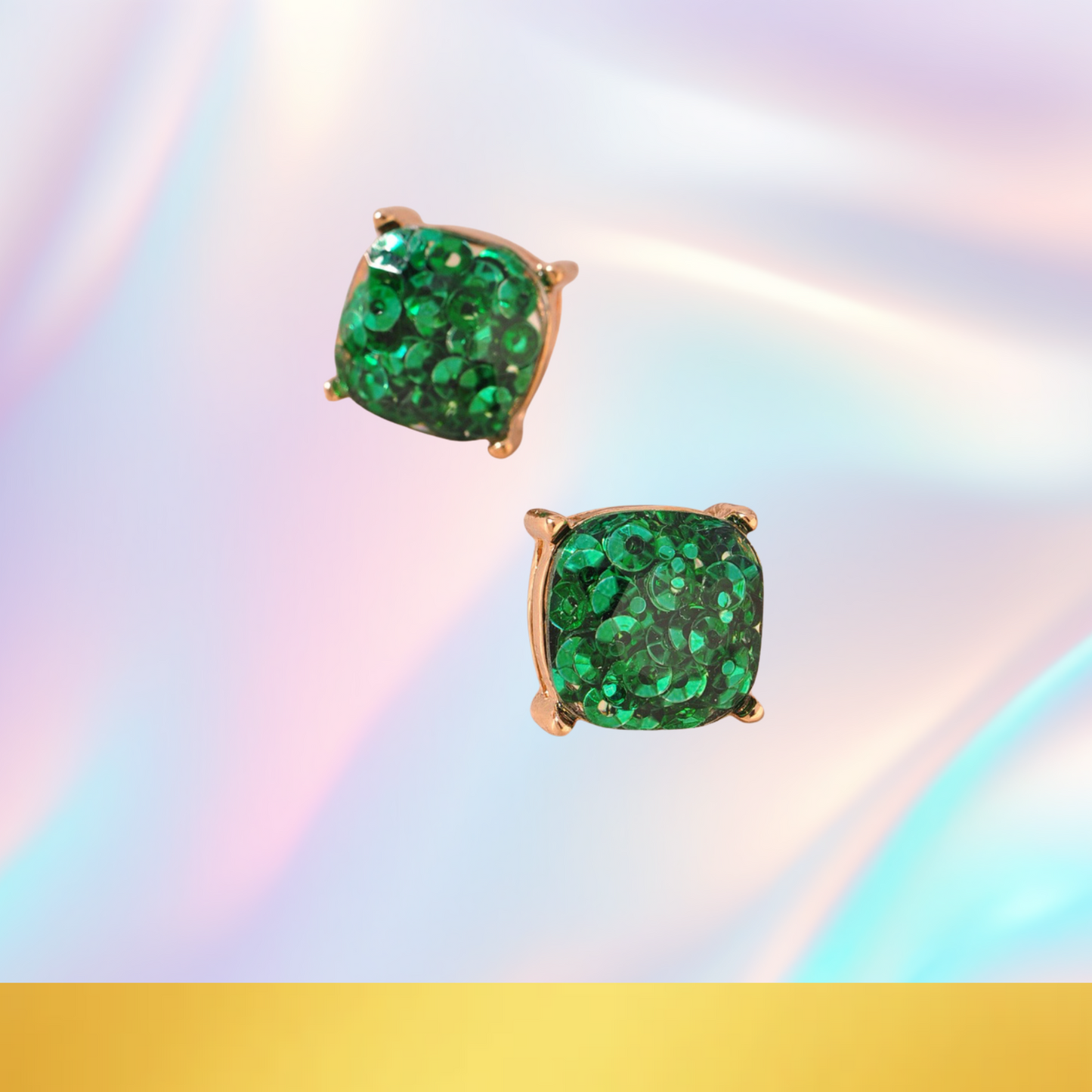 Stunningly Samari, Sequin Stud Earrings
