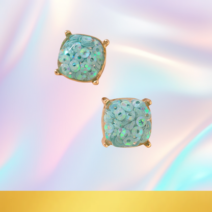 Stunningly Samari, Sequin Stud Earrings