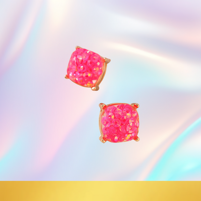 Stunningly Samari, Sequin Stud Earrings